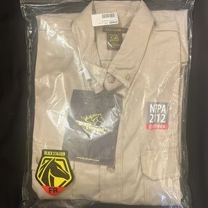 Black Stallion Flame Resistance 2XL Work Shirt. NFPA 2112 Certified